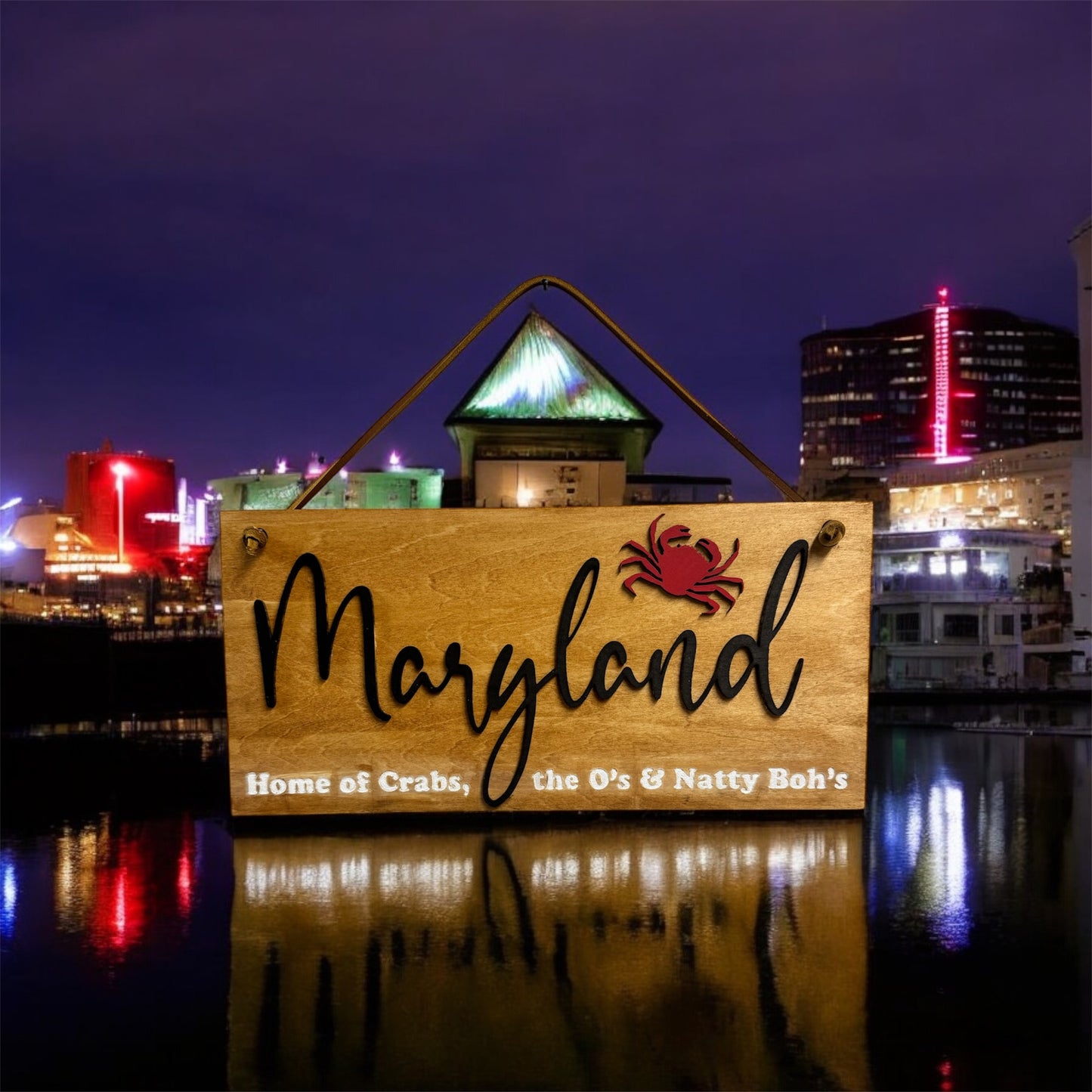 Maryland Themed Wood Sign