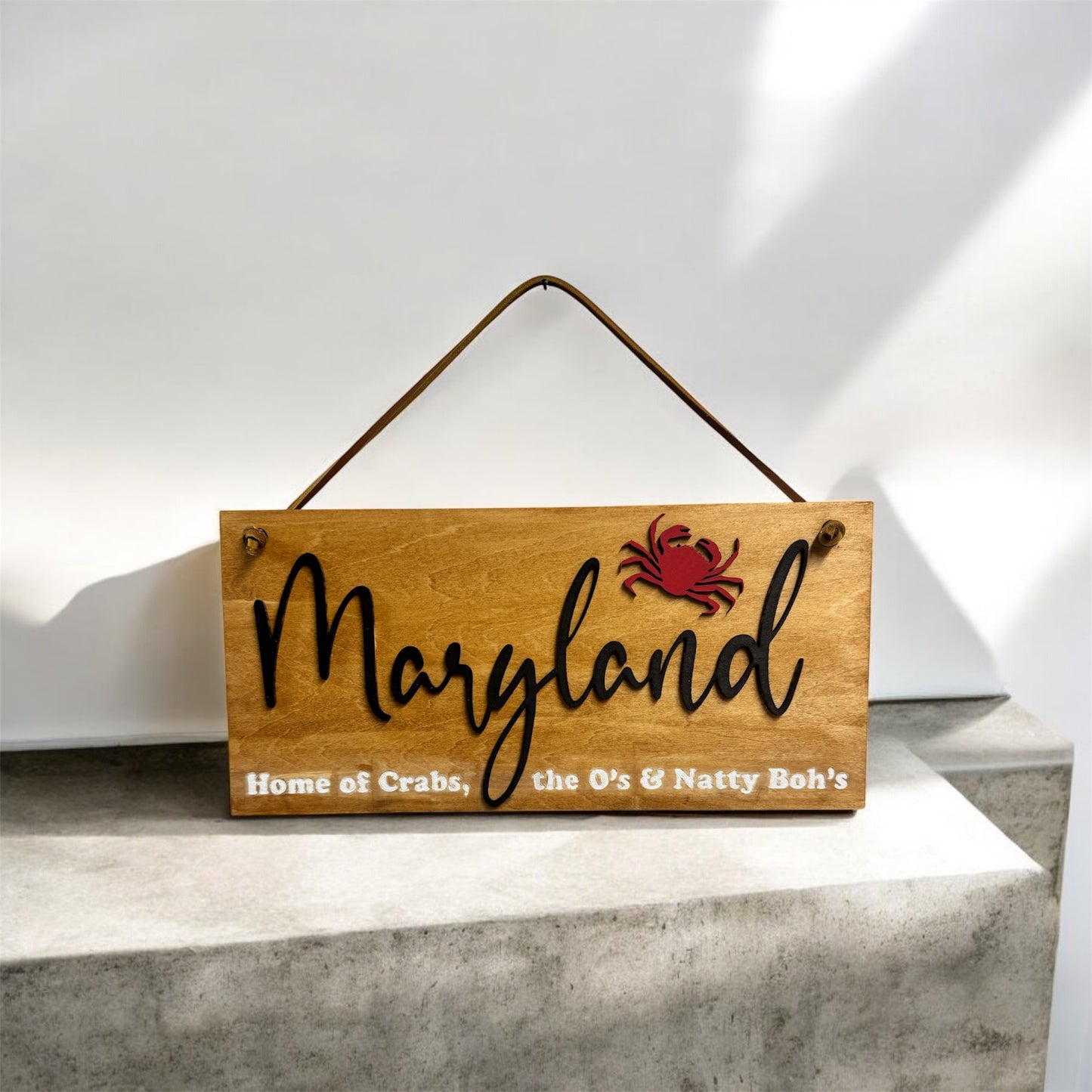 Maryland Themed Wood Sign