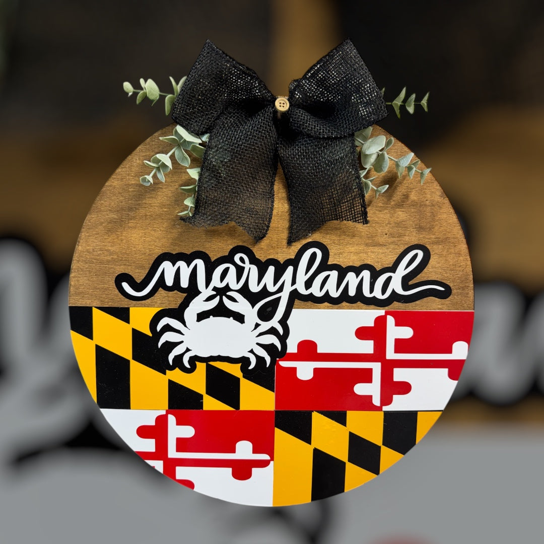 Maryland Flag Door/Wall Round