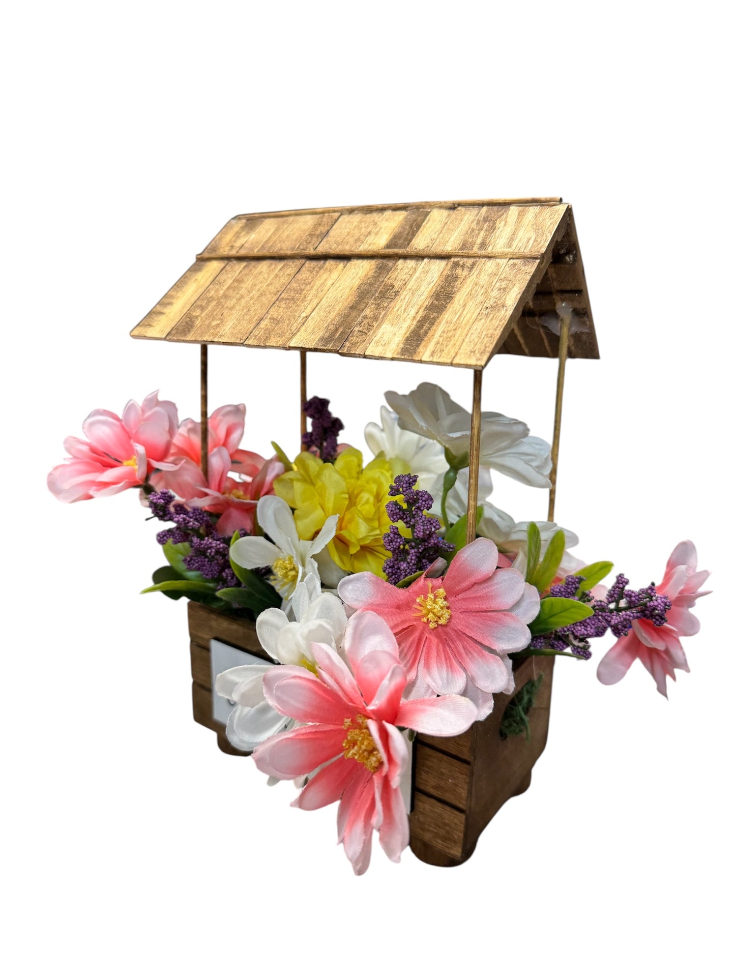 Handmade Wishing Well with Floral