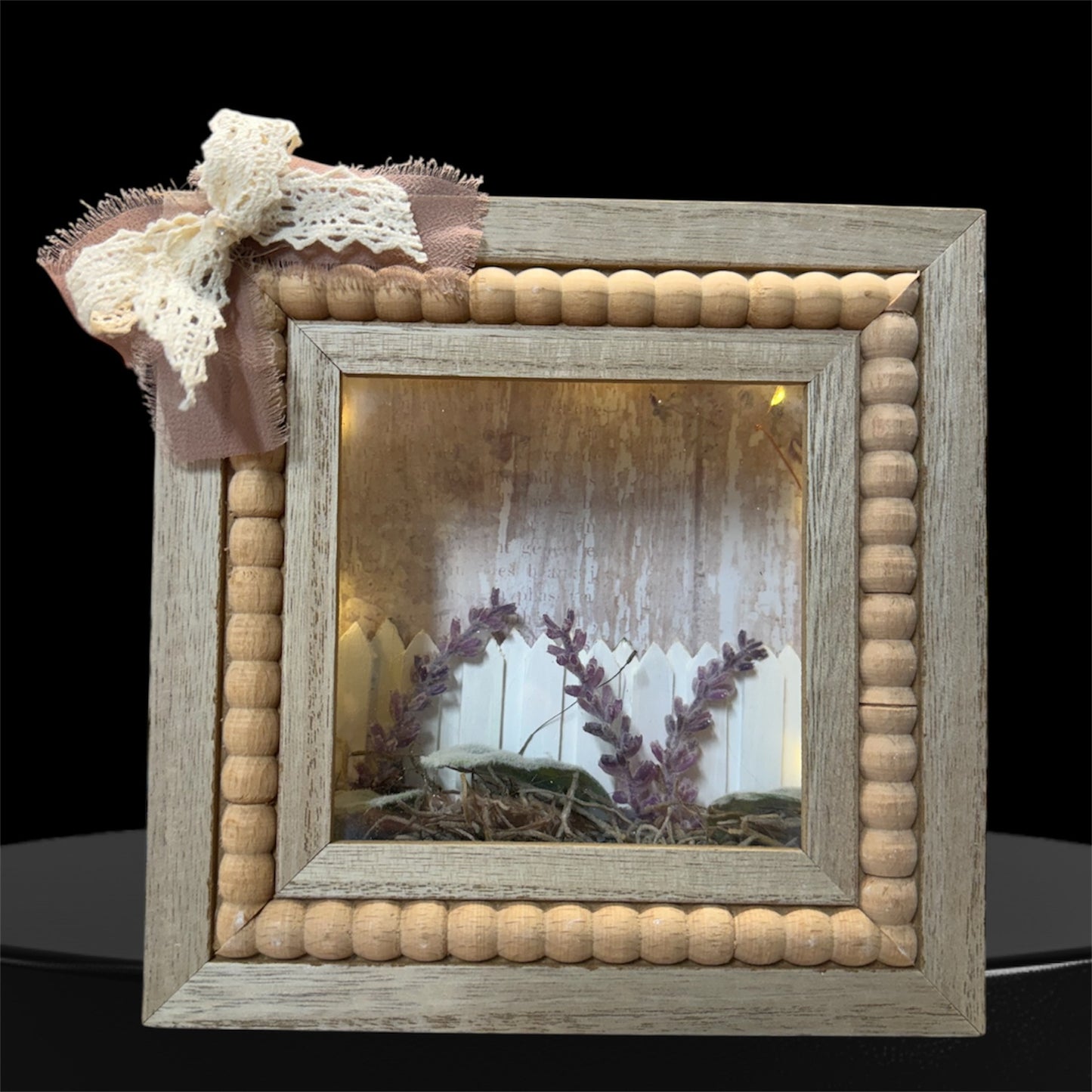 Lavender Shadowbox w/lights