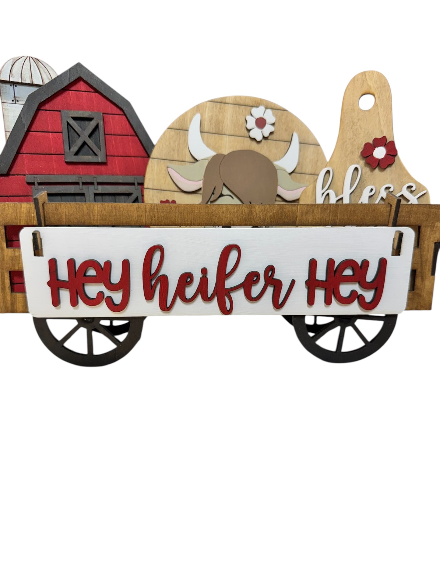 Hey Heifer Hey Wood Wagon