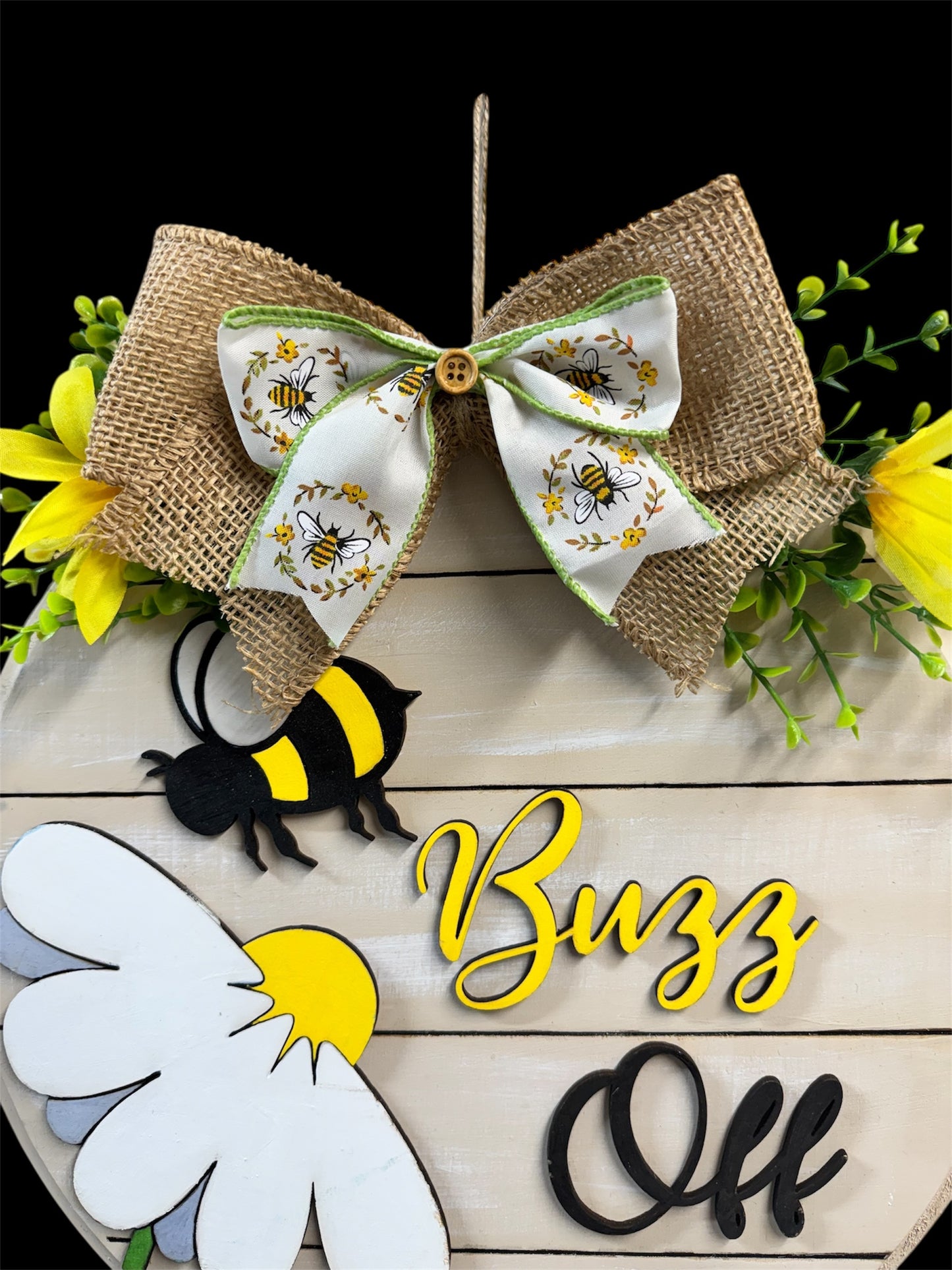 Buzz Off Bee Door Round