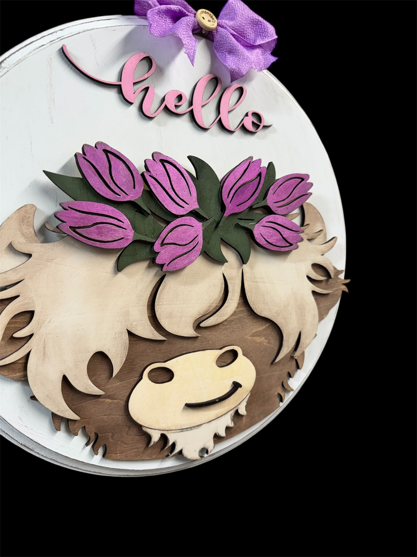 Highland Cow Door/Wall Round