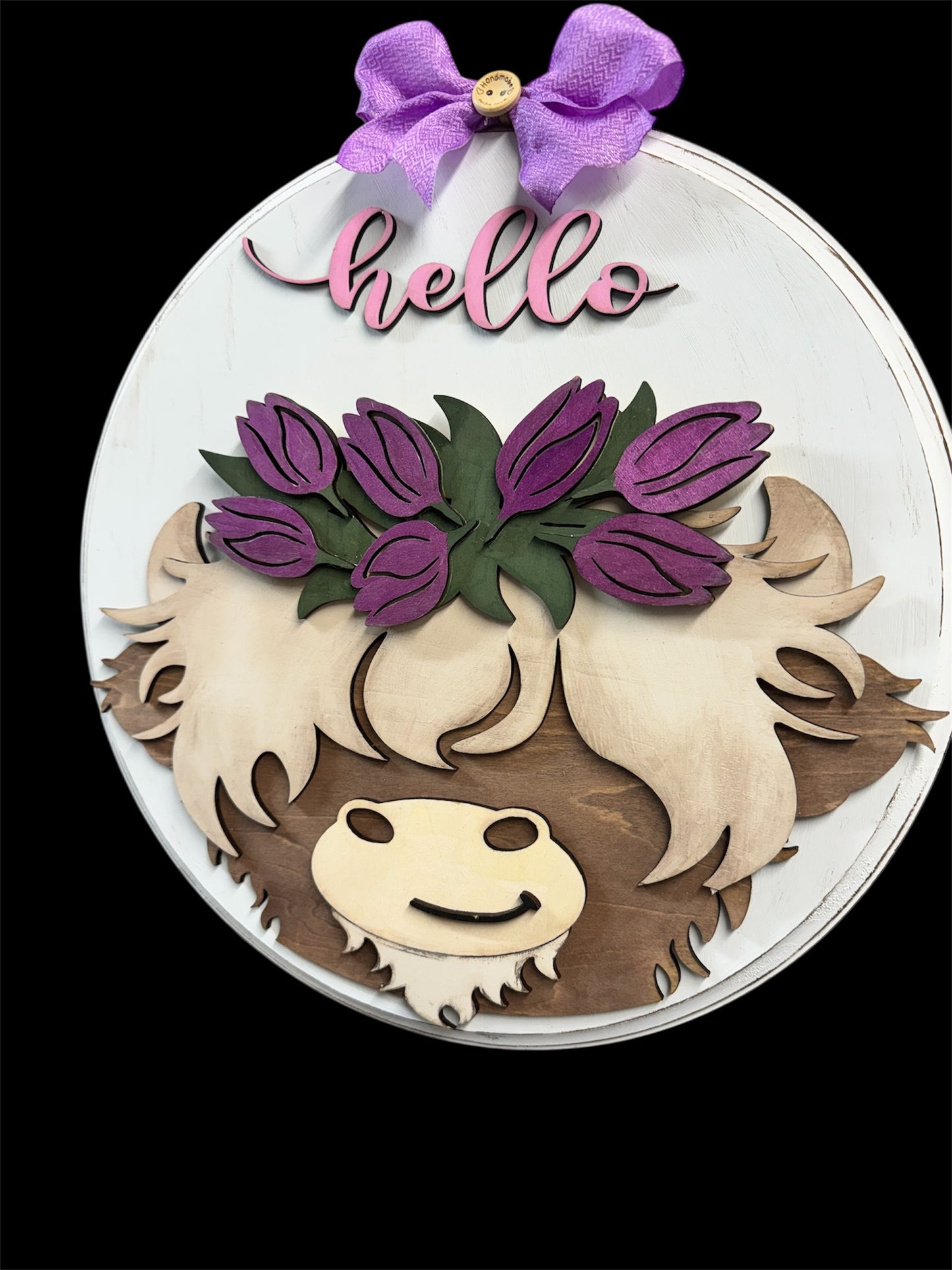 Highland Cow Door/Wall Round