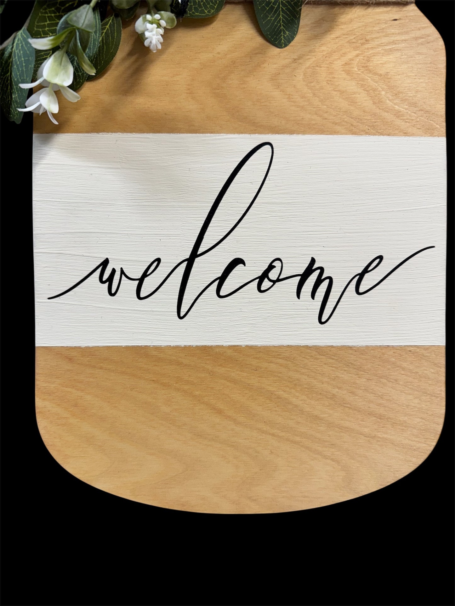 Mason Jar Welcome Sign