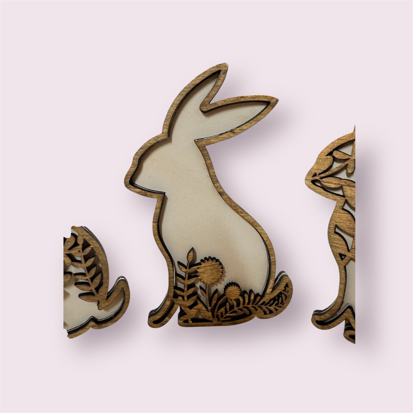 Laser Cut Wood Bunnies