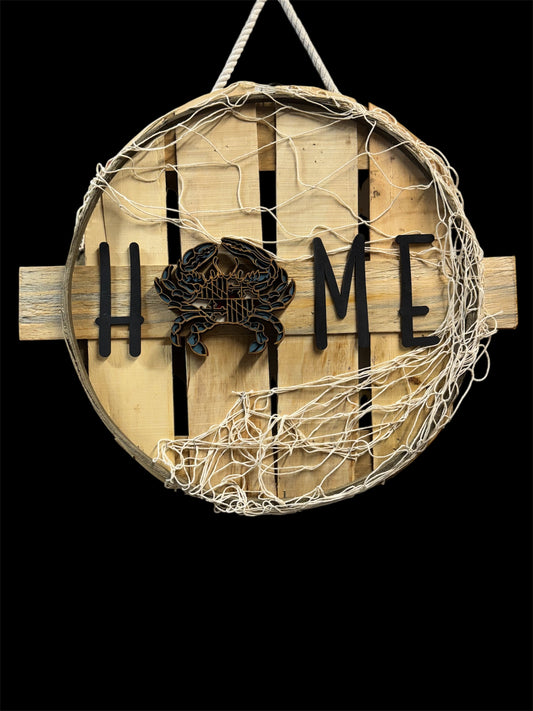 Home Bushel Basket Wall/Door Decor featuring Maryland State Flag Crab