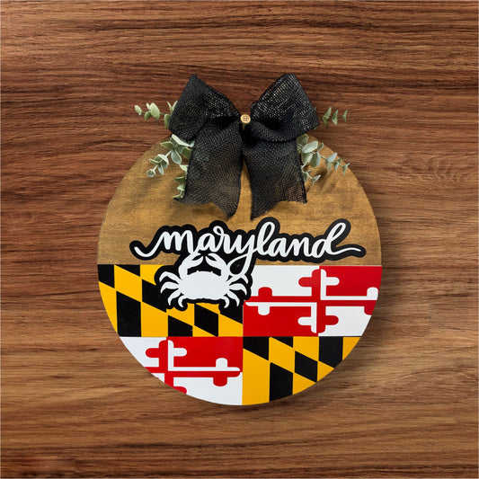 Maryland Flag Door/Wall Round