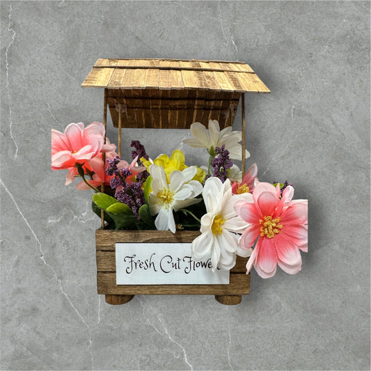 Handmade Wishing Well with Floral
