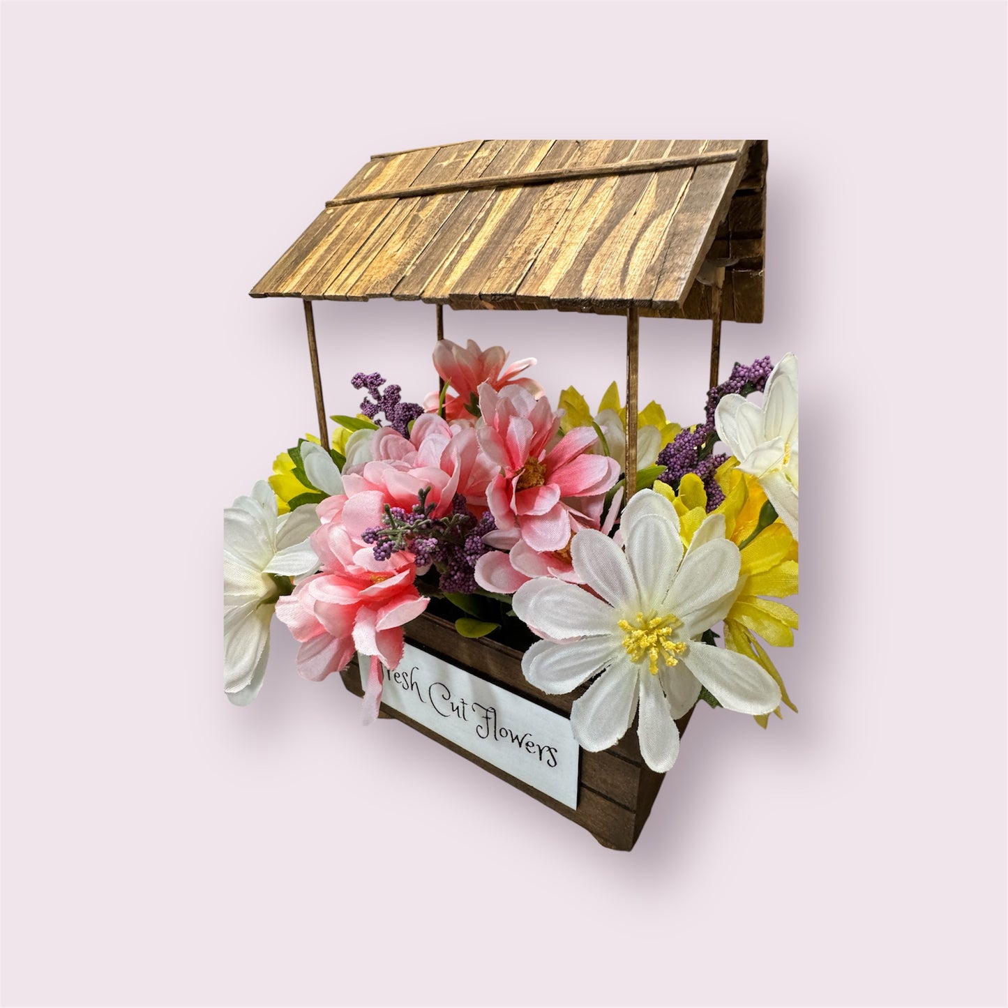 Handmade Wishing Well with Floral