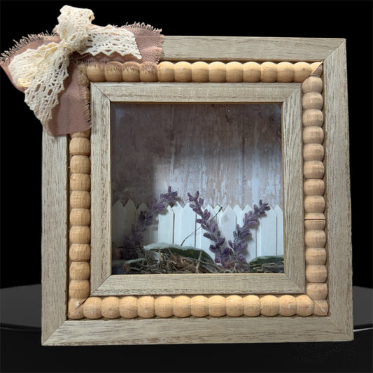 Lavender Shadowbox w/lights
