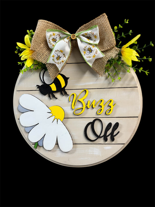 Buzz Off Bee Door Round