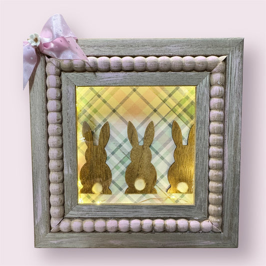 Easter/Spring Shadow Box w/lights