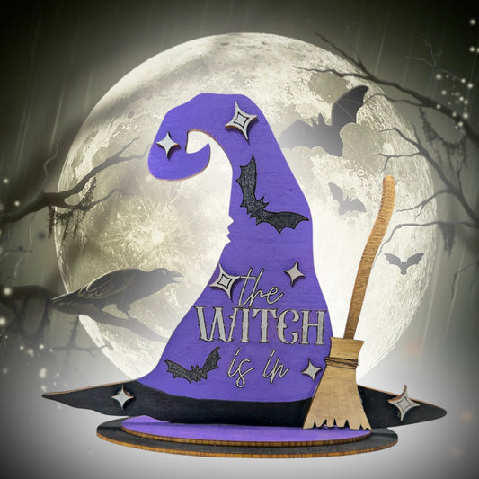 "The Witch Is In" Halloween Sign